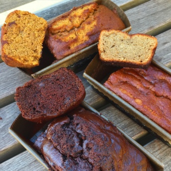 Gluten-free zucchini, pumpkin, & chocolate breads from Darcy's Delights